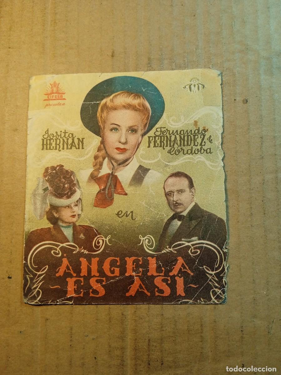 Cine: FOLLETO DE MANO DOBLE DE LA PEL&Iacute;CULA ANGELA ES ASI