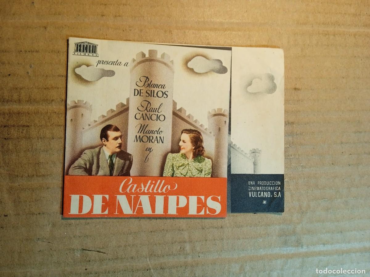 Cine: FOLLETO DE MANO DOBLE DE LA PEL&Iacute;CULA CASTILLO DE NAIPES
