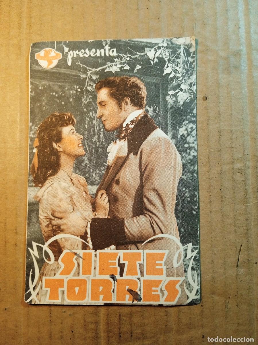 Cine: FOLLETO DE MANO DOBLE DE LA PEL&Iacute;CULA SIETE TORRES