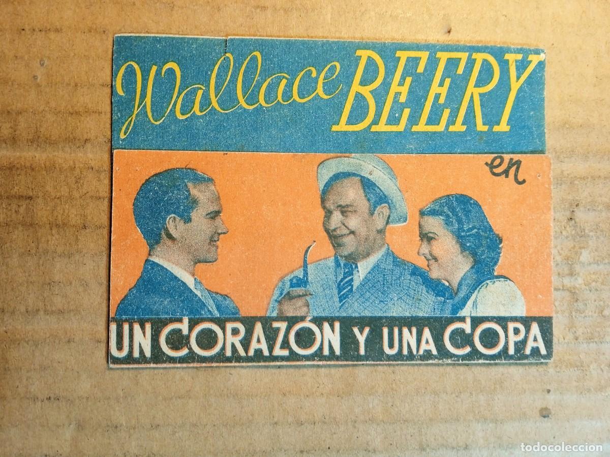 Cinema: FOLLETO DE MANO DOBLE DE LA PEL&Iacute;CULA UN CORAZ&Oacute;N Y UNA COPA