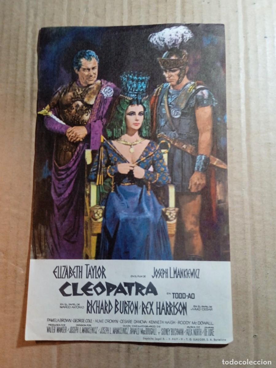 Cine: FOLLETO DE MANO GIGANTE DE LA PEL&Iacute;CULA CLEOPATRA