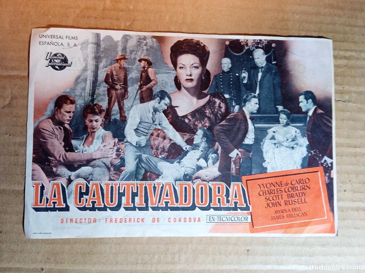 Cine: FOLLETO DE MANO GIGANTE DE LA PEL&Iacute;CULA LA CAUTIVADORA