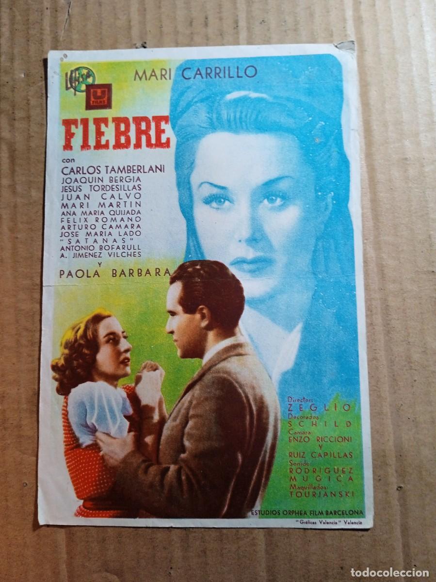 Cine: FOLLETO DE MANO GIGANTE DE LA PEL&Iacute;CULA FIEBRE