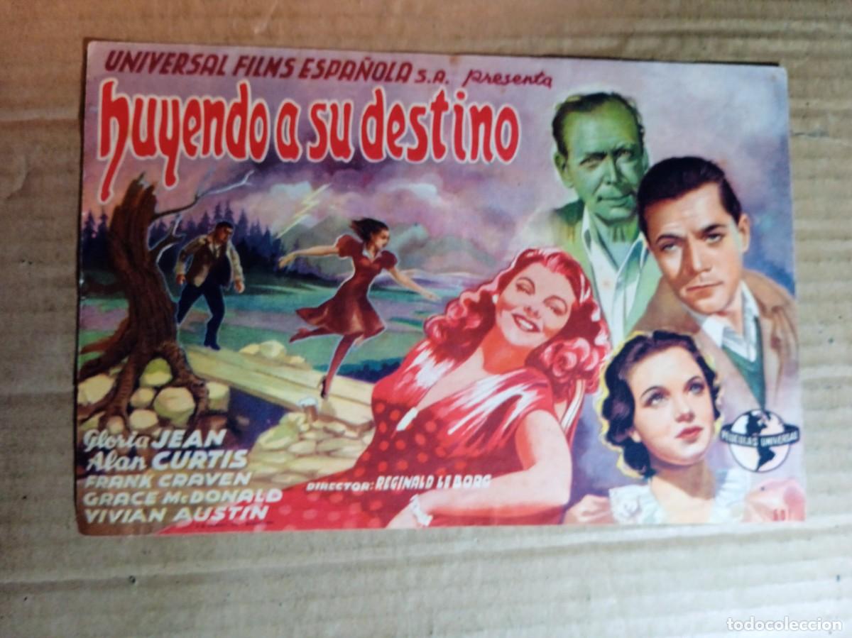 Cine: FOLLETO DE MANO GIGANTE DE LA PEL&Iacute;CULA HUYENDO A SU DESTINO