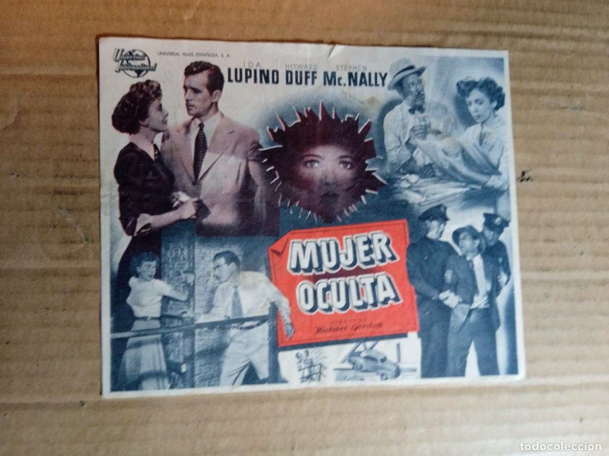 Cine: FOLLETO DE MANO GIGANTE DE LA PEL&Iacute;CULA MUJER OCULTA