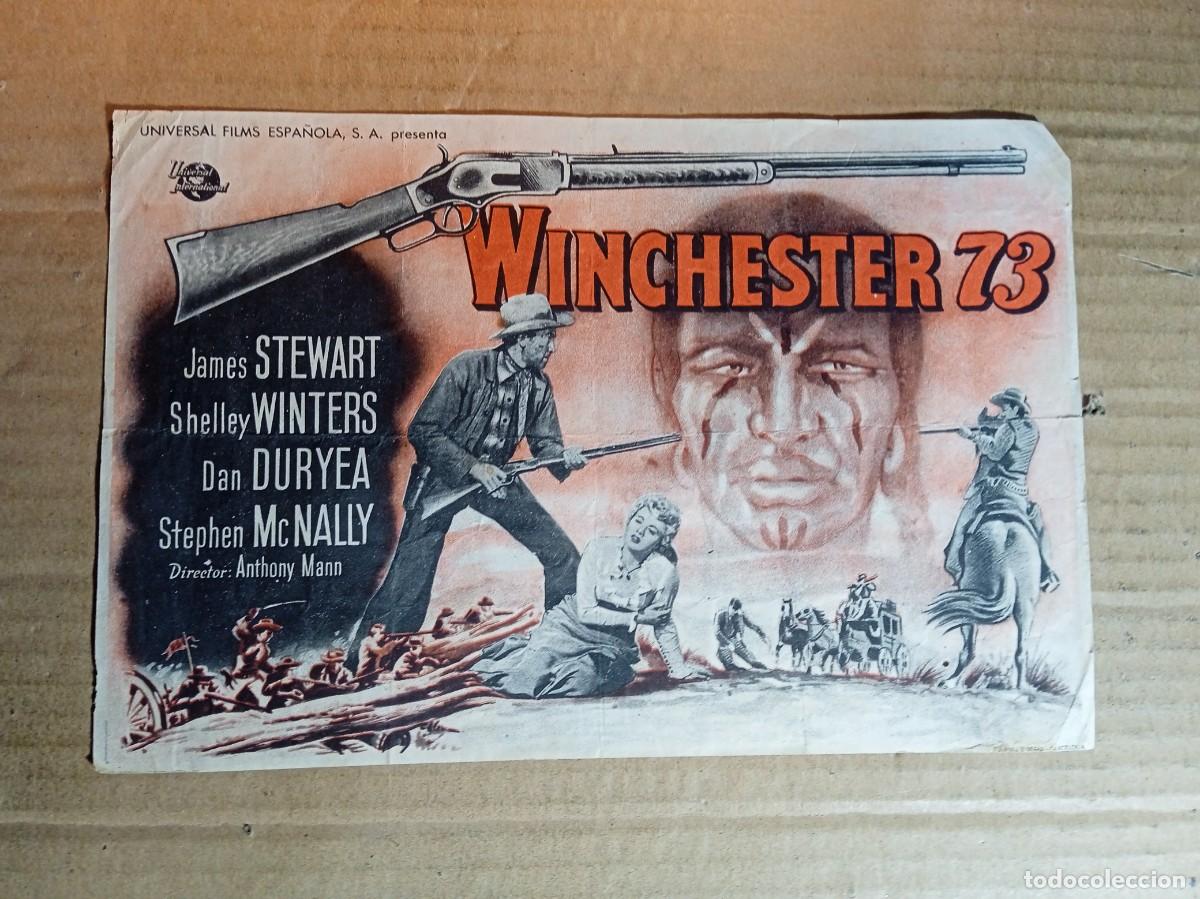 Flyers Publicitaires de films Anciens: FOLLETO DE MANO GIGANTE DE LA PEL&Iacute;CULA WINCHESTER 73