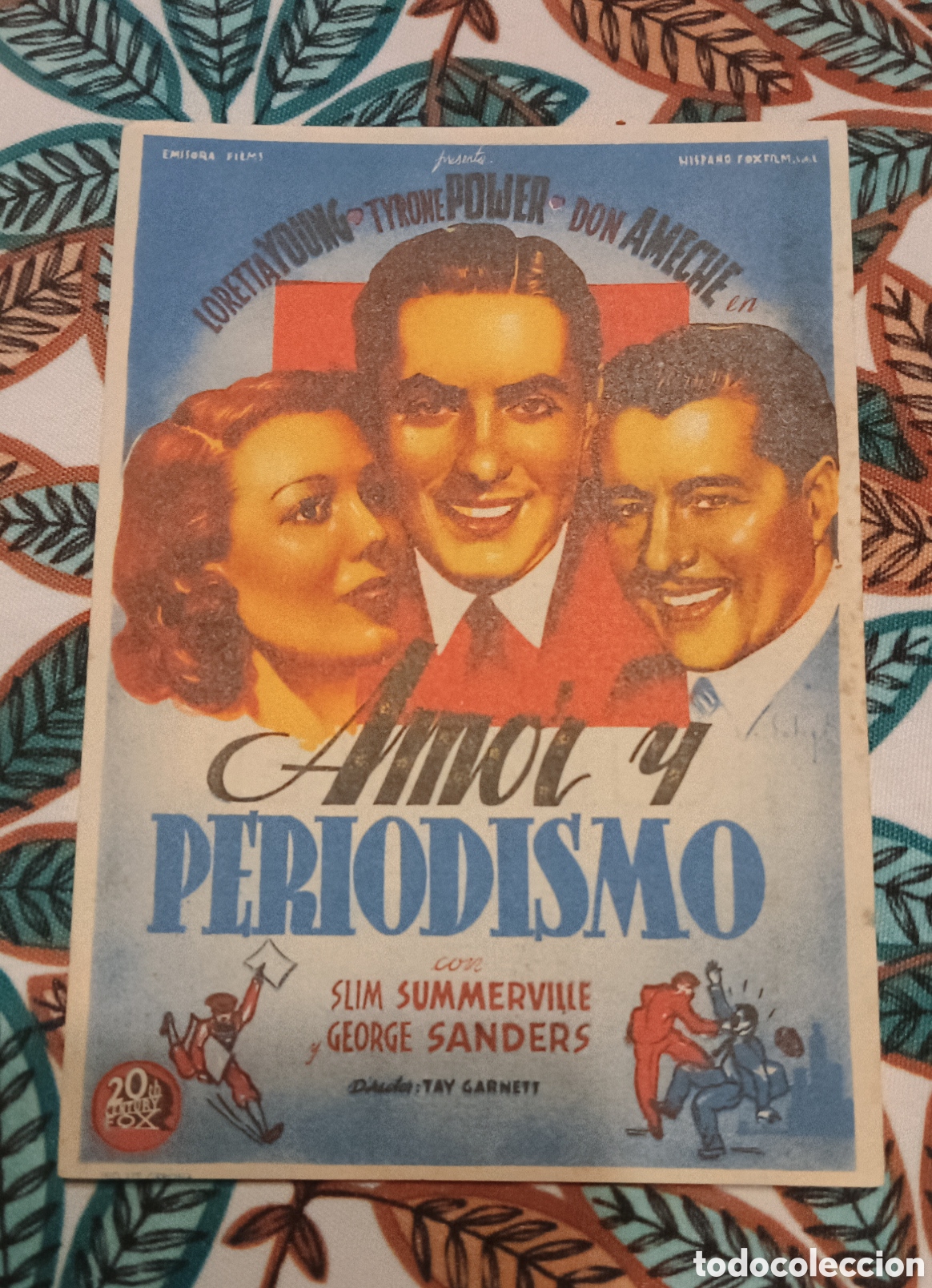 Cine: AMOR Y PERIODISMO - CON PUBLICIDAD - LORETTA YOUNG, TYRONE POWER, DON AMECHE