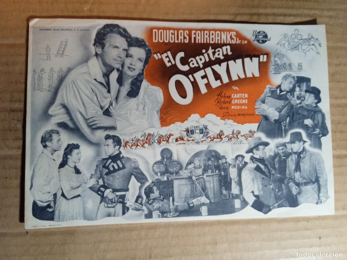  Flyers Publicitaires de films Anciens: FOLLETO DE MANO GIGANTE DE LA PEL&Iacute;CULA EL CAPIT&Aacute;N O'FLINN