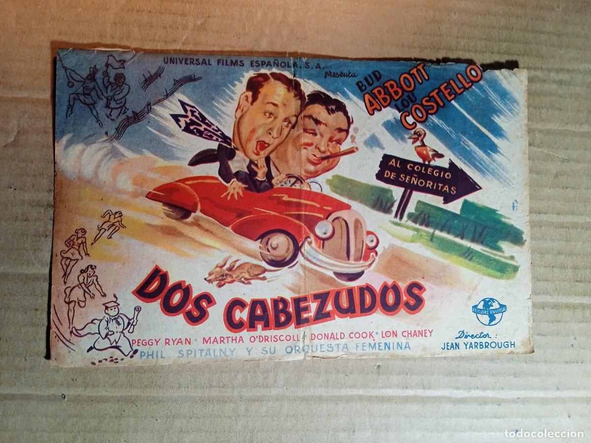 Cine: FOLLETO DE MANO GIGANTE DE LA PEL&Iacute;CULA DOS CABEZUDOS