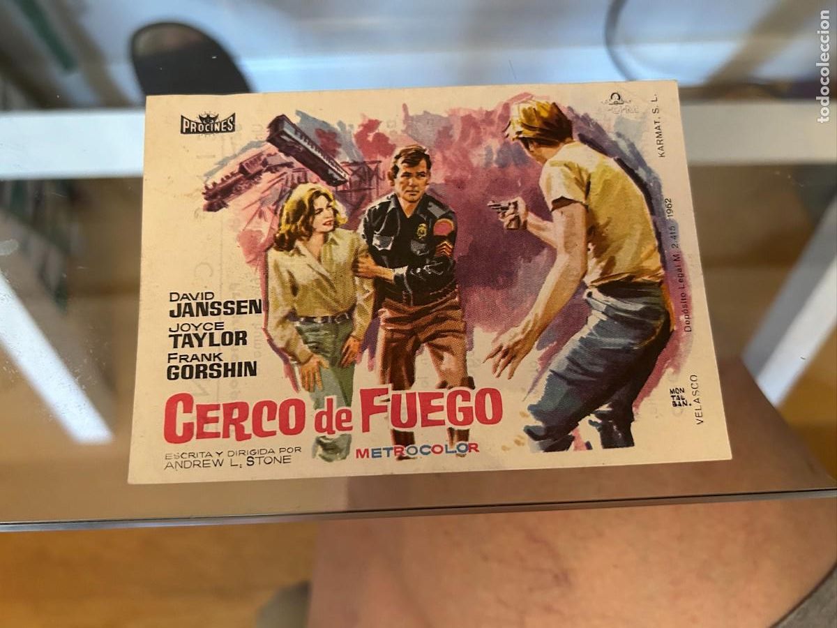 Cine: 1859 cerco de fuego cine casino con publicidad buen estado
