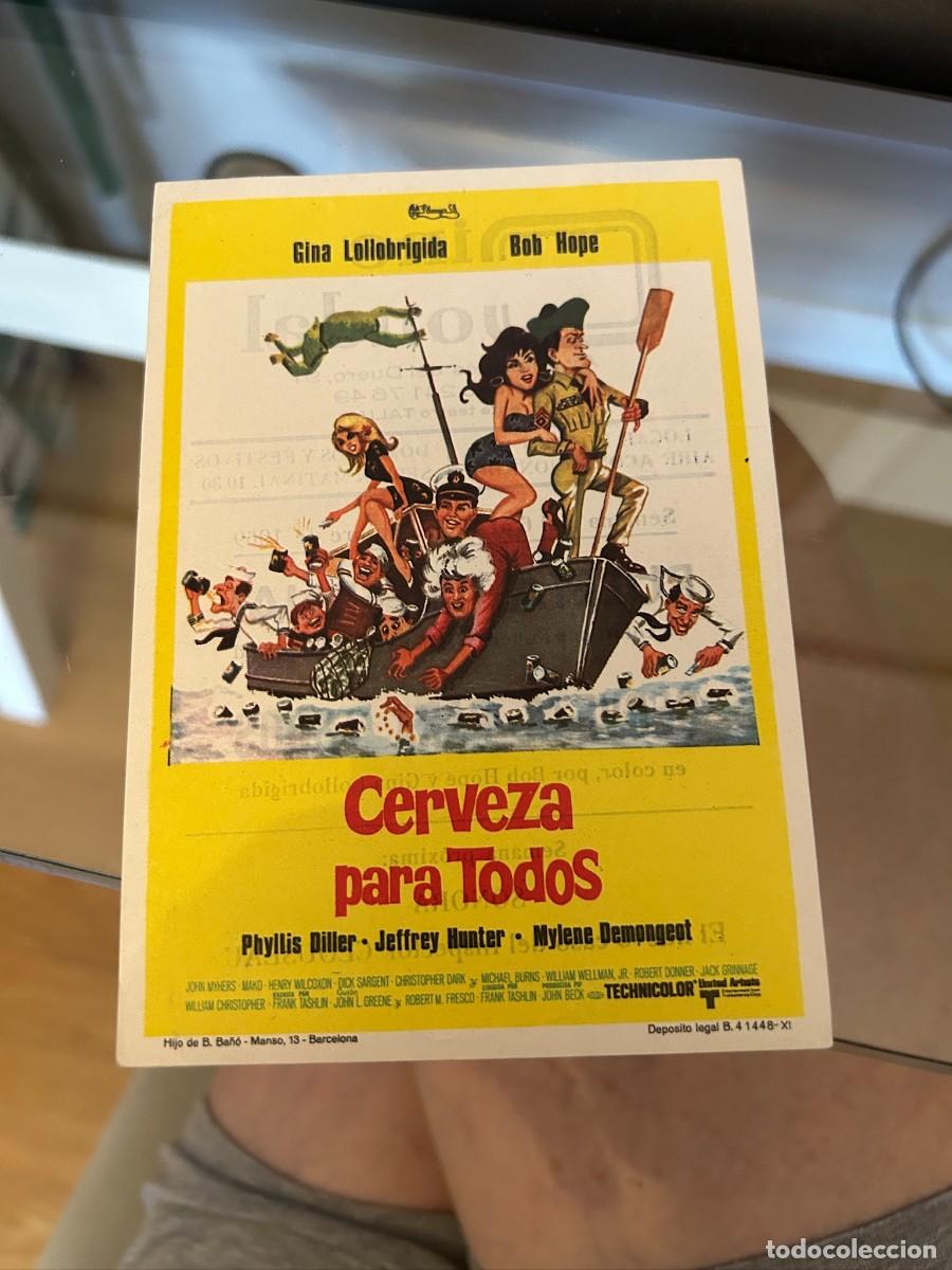 Cine: 1870 CERVEZA PARA TODOS CINE CONDAL BARCELONA CON PUBLICIDAD BUEN ESTADO