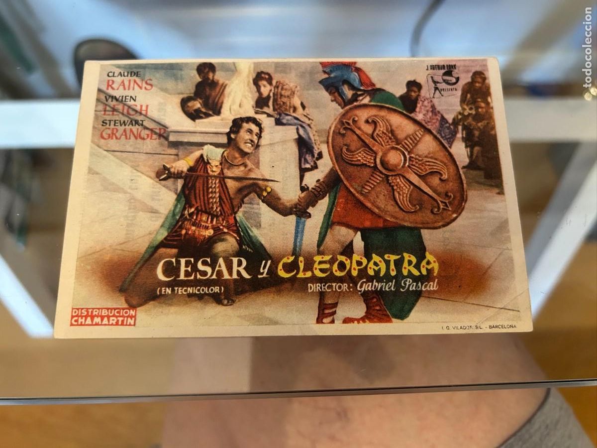 Cine: 1873 CESAR Y CLEOPATRA TEATRO PRINCIPE BARCELONA CON PUBLICIDAD BUEN ESTADO