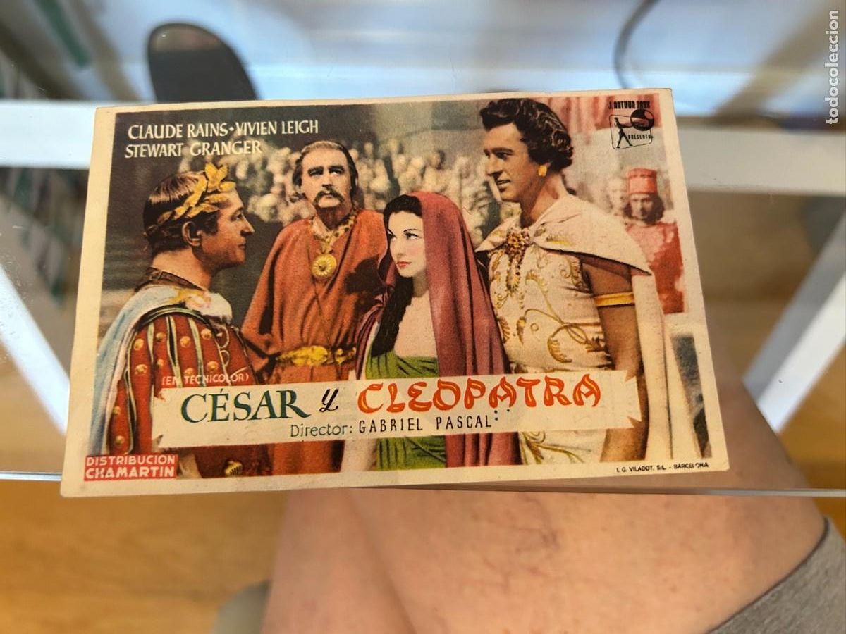 Cine: 1875 cesar y cleopatra teatro villafranquino barcelona con publicidad buen estado