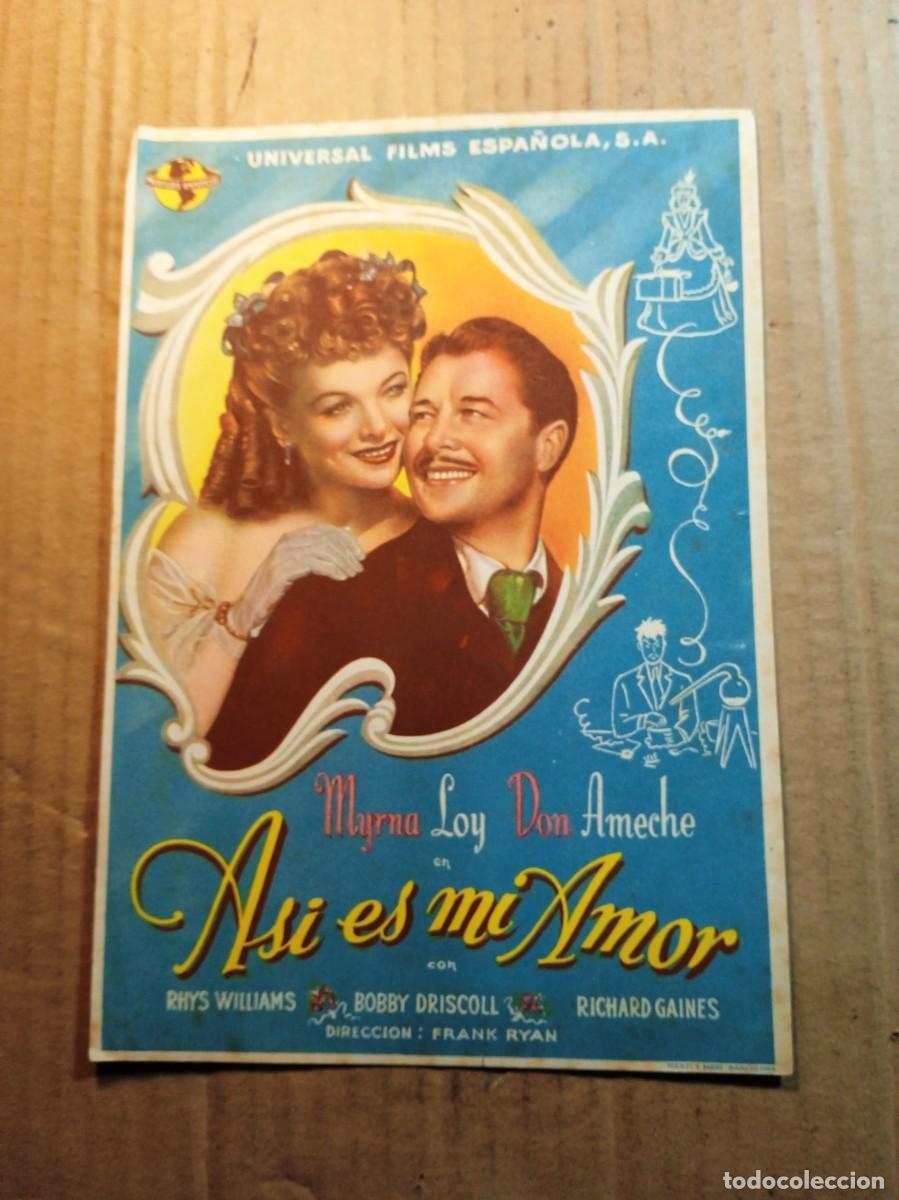  Foglietti di film di film antichi di cinema: FOLLETO DE MANO GIGANTE DE LA PEL&Iacute;CULA AS&Iacute; ES MI AMOR