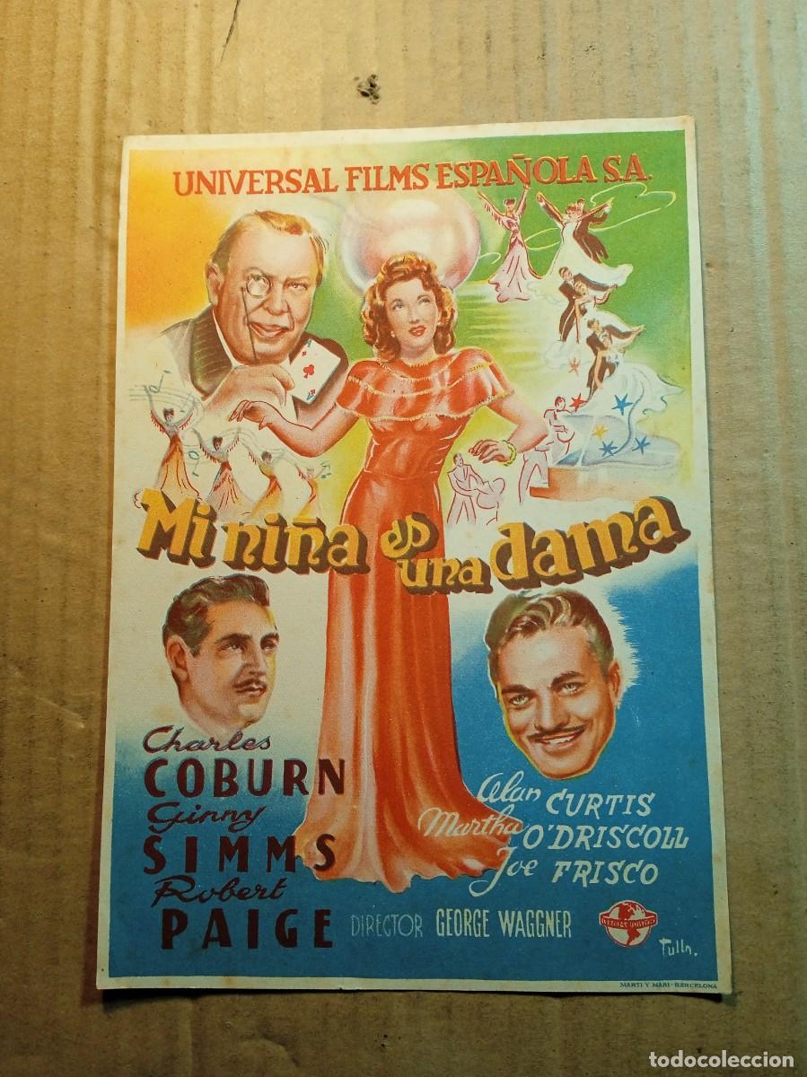 Cine: FOLLETO DE MANO GIGANTE DE LA PEL&Iacute;CULA MI NI&Ntilde;A ES UNA DAMA