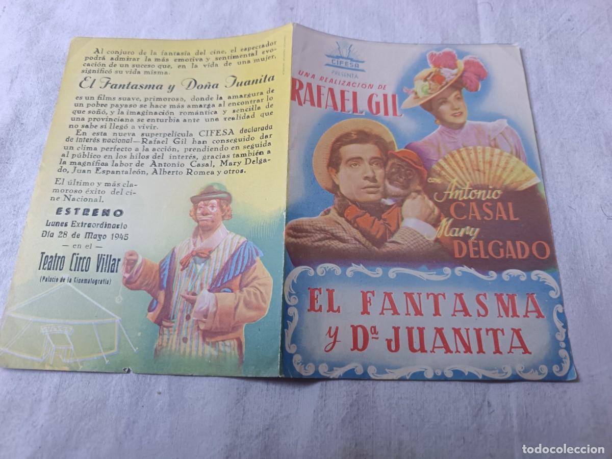 Cine: Folleto de Mano de Cine, El Fantasma y Do&ntilde;a Juanita