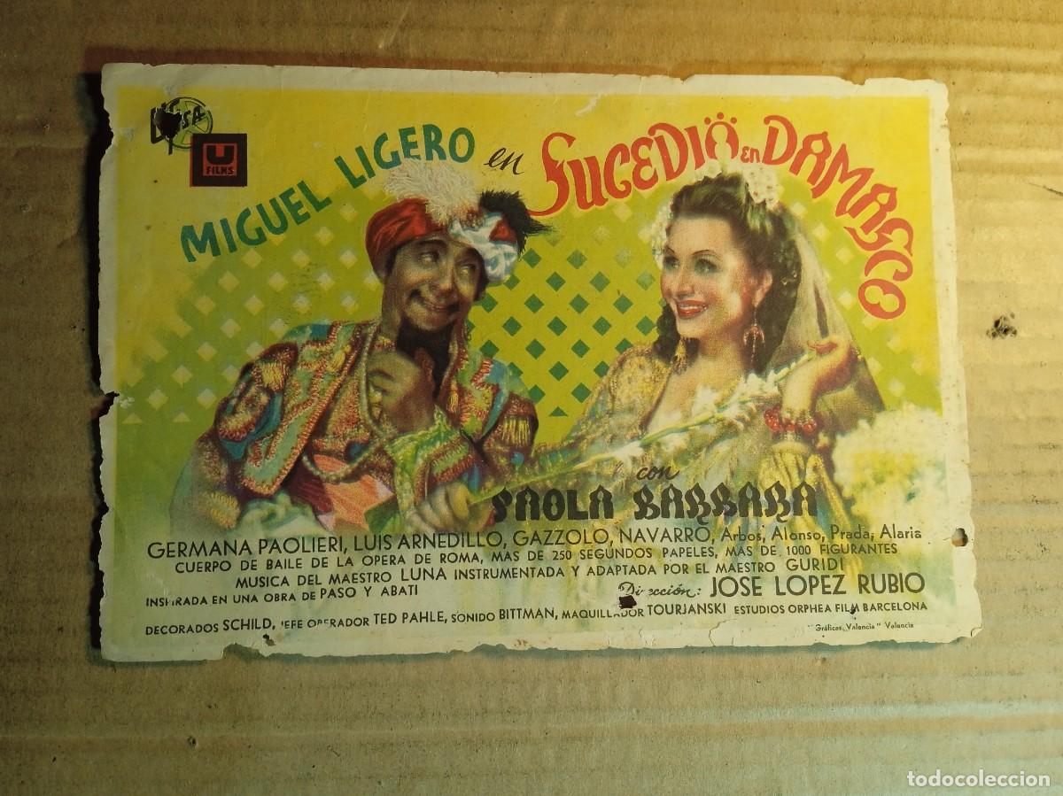 Cinema: FOLLETO DE MANO GIGANTE DE LA PEL&Iacute;CULA SUCEDIO EN DAMASCO