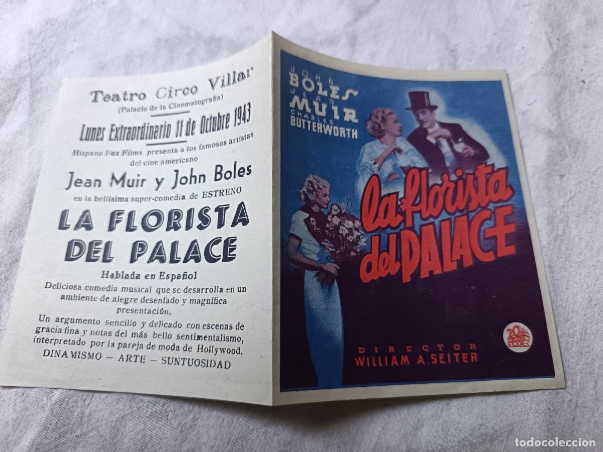 Cine: Folleto de Mano de Cine, La Florista del Palace