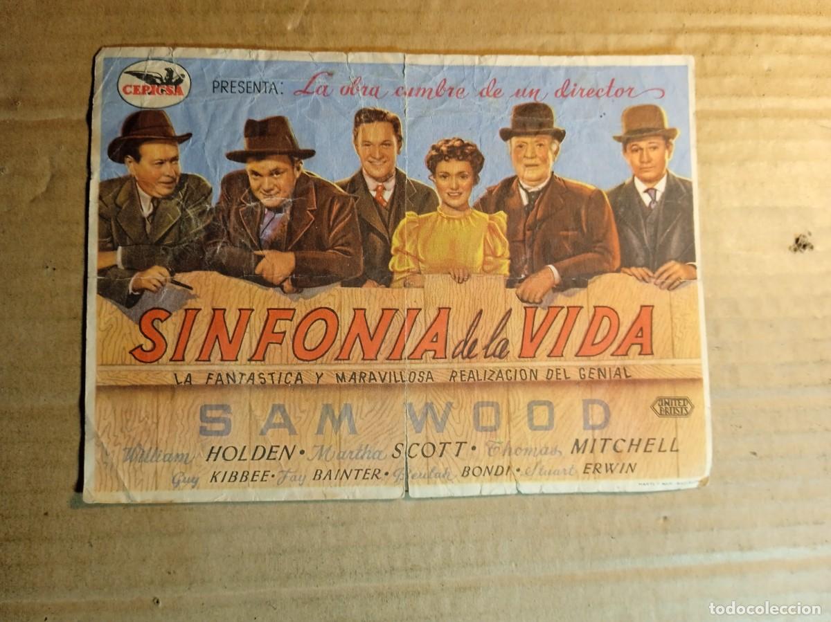 Cine: FOLLETO DE MANO GIGANTE DE LA PEL&Iacute;CULA SINFON&Iacute;A DE LA VIDA