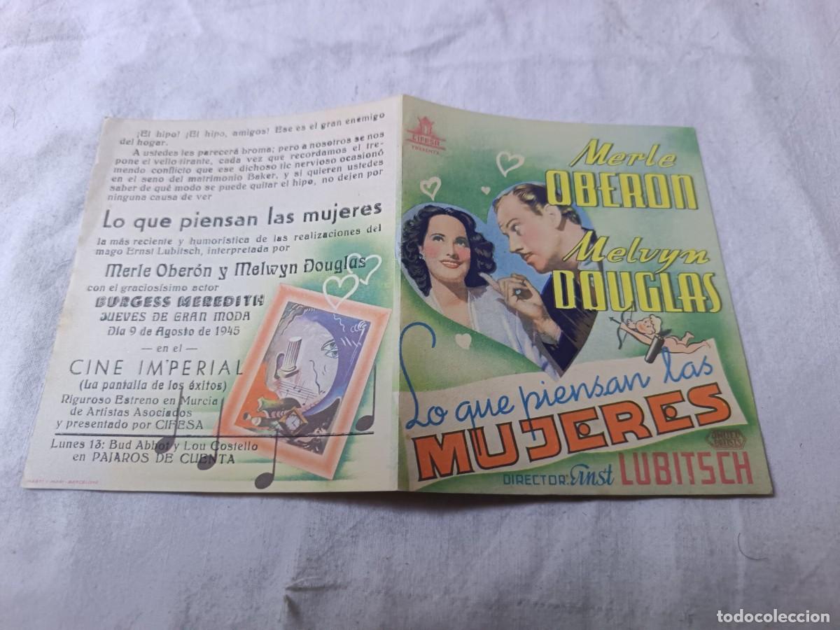 Cine: Folleto de Mano de Cine, Lo que Piensan las Mujeres