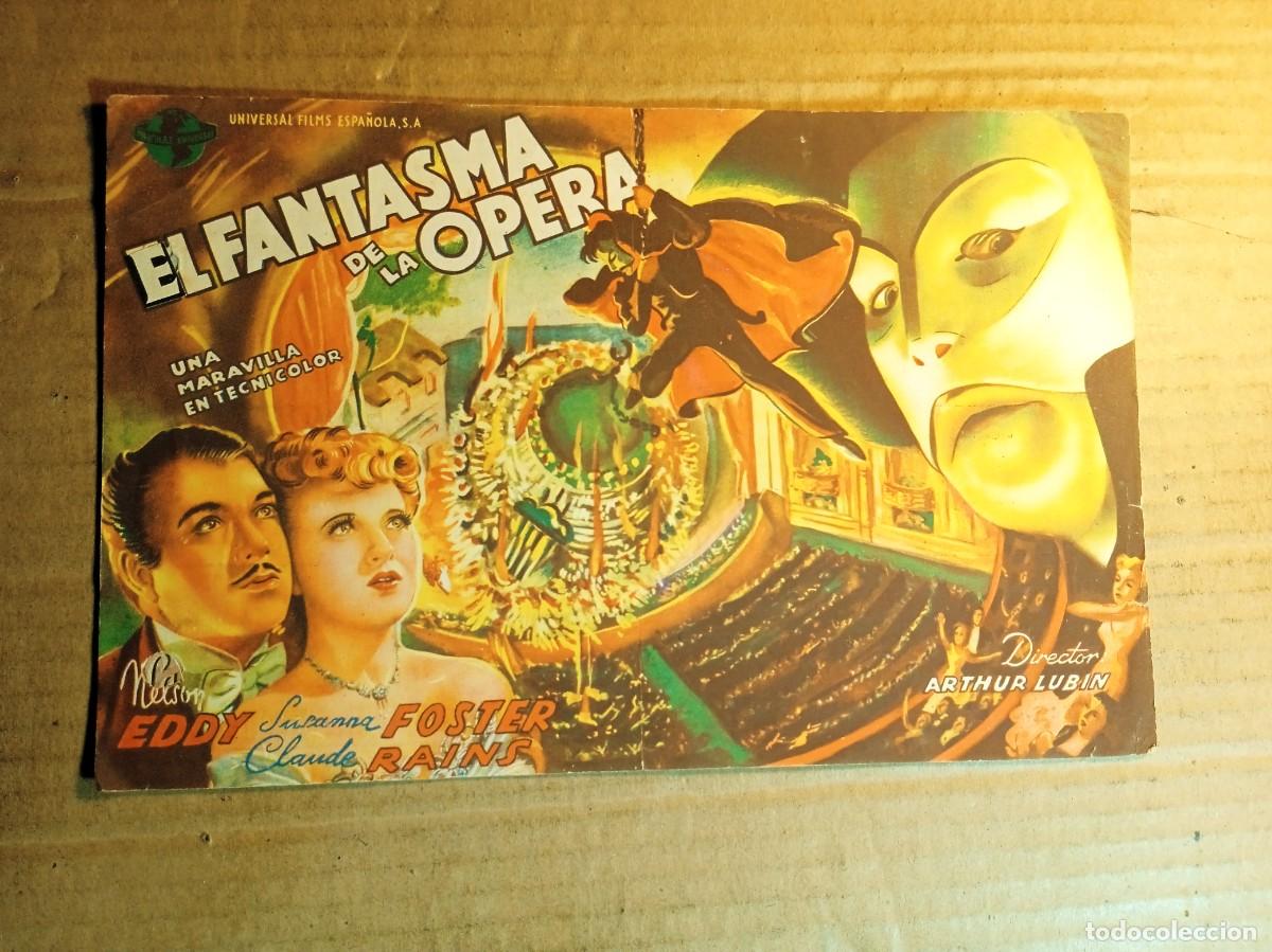  Flyers Publicitaires de films Anciens: FOLLETO DE MANO GIGANTE DE LA PEL&Iacute;CULA EL FANTASMA DE LA OPERA