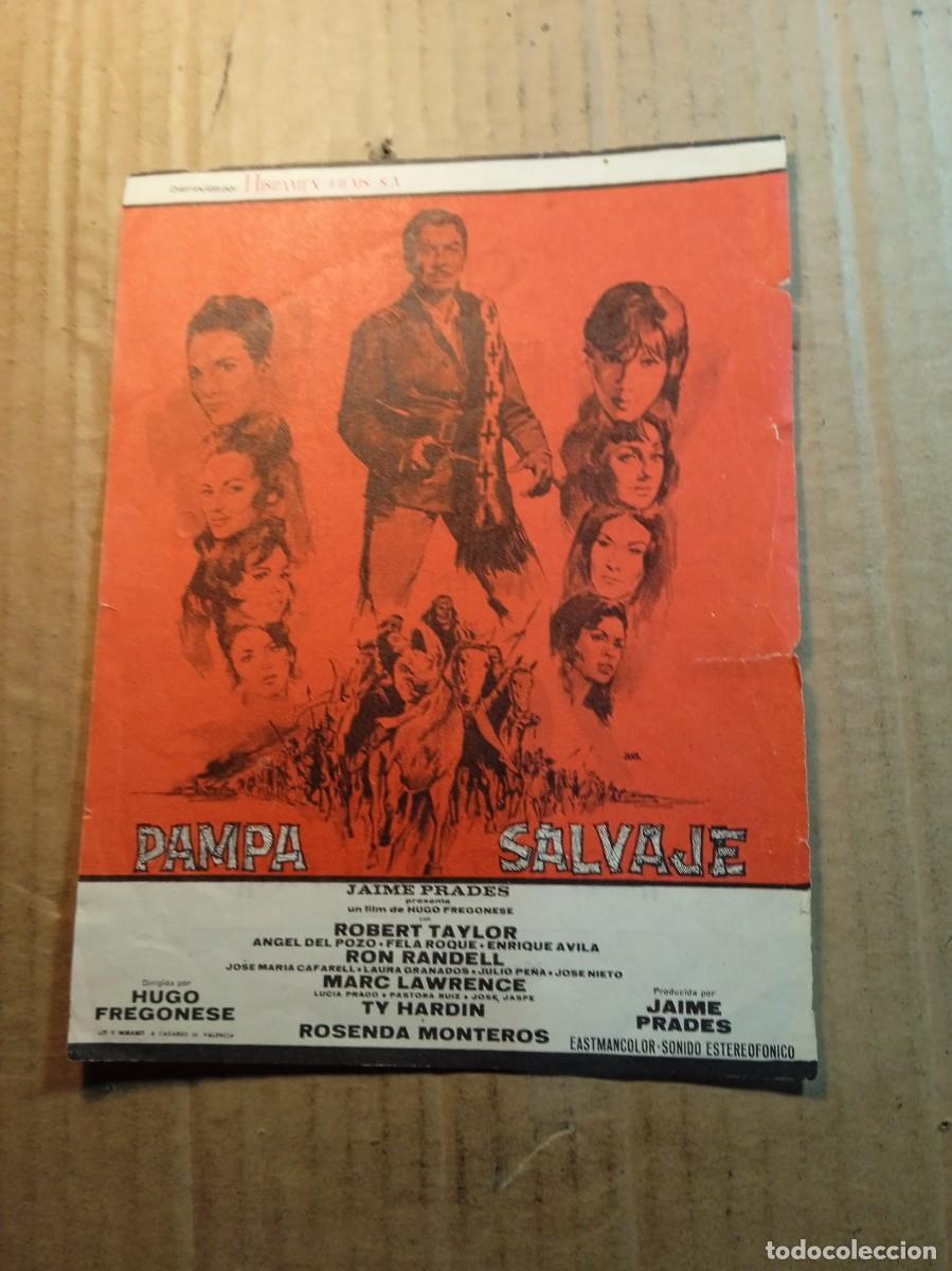  Flyers Publicitaires de films Anciens: FOLLETO DE MANO GIGANTE DE LA PEL&Iacute;CULA PAMPA SALVAJE