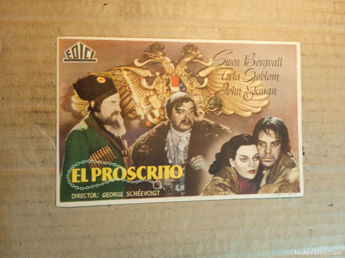  Flyers Publicitaires de films Anciens: FOLLETO DE MANO CON PUBLICIDAD EL PROSCRITO