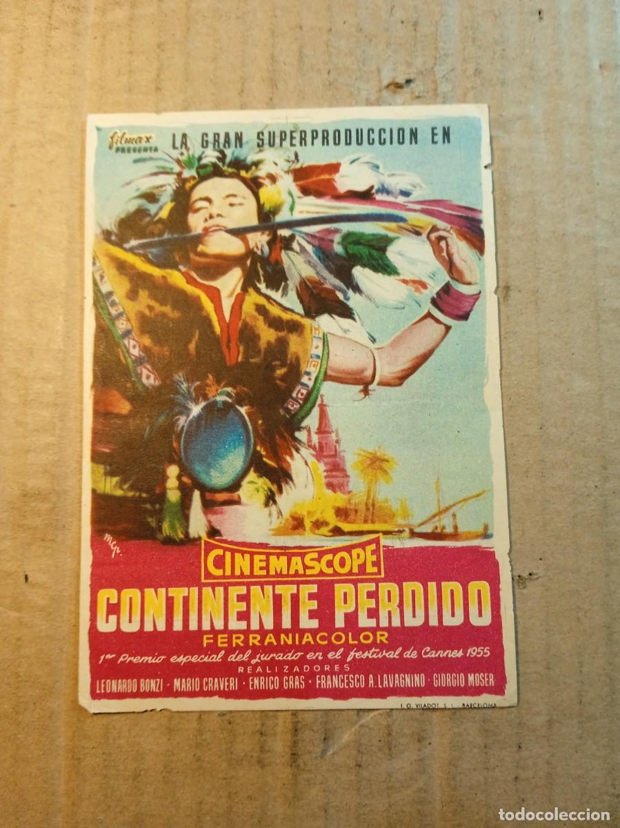  Flyers Publicitaires de films Anciens: FOLLETO DE MANO CON PUBLICIDAD CONTINENTE PERDIDO