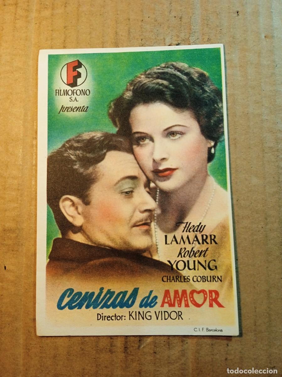  Flyers Publicitaires de films Anciens: FOLLETO DE MANO CON PUBLICIDAD CENIZAS DE AMOR