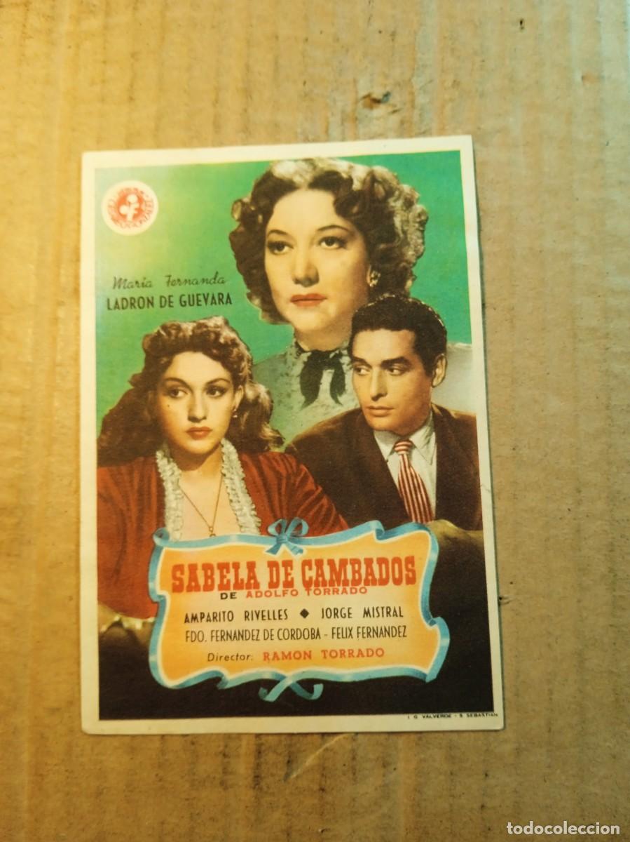 Cine: FOLLETO DE MANO CON PUBLICIDAD SABELA DE CAMBADOS