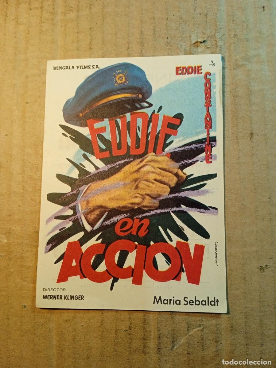 Cine: FOLLETO DE MANO CON PUBLICIDAD EDDIE EN ACCI&Oacute;N