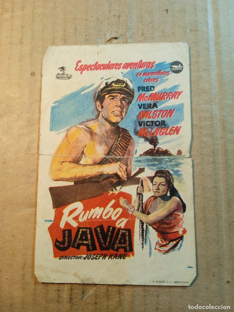 Cine: FOLLETO DE MANO CON PUBLICIDAD RUMBO A JAVA - Foto 1