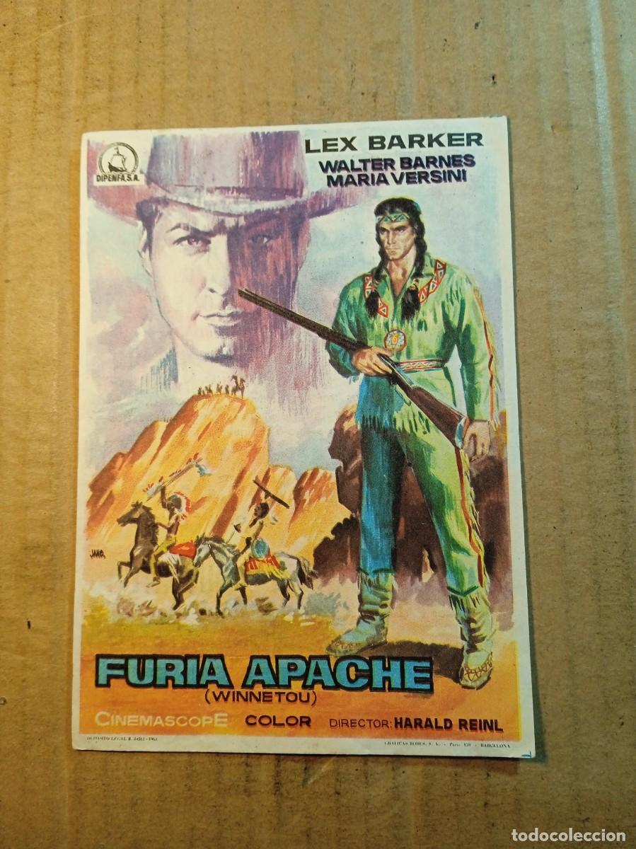Cine: FOLLETO DE MANO CON PUBLICIDAD FURIA APACHE