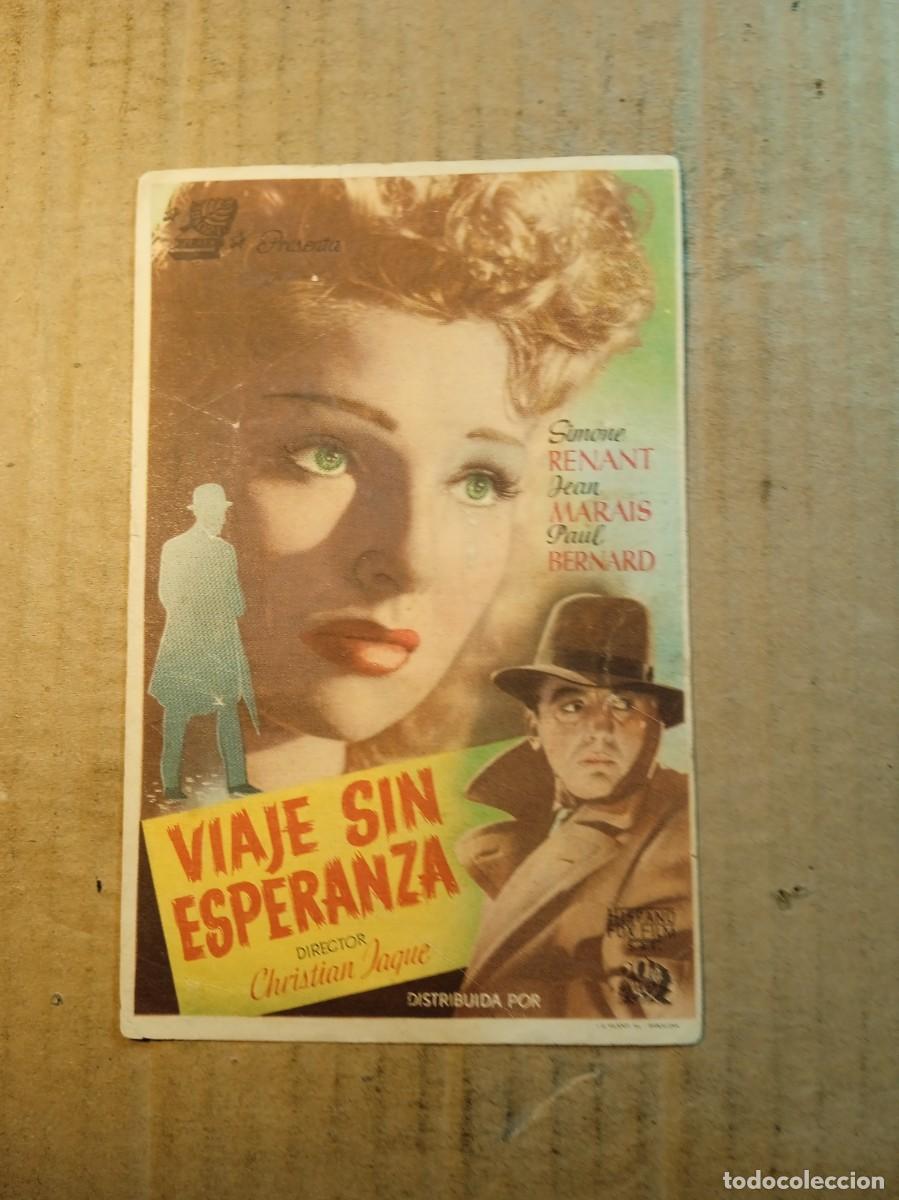 Cine: FOLLETO DE MANO CON PUBLICIDAD VIAJE SIN ESPERANZA