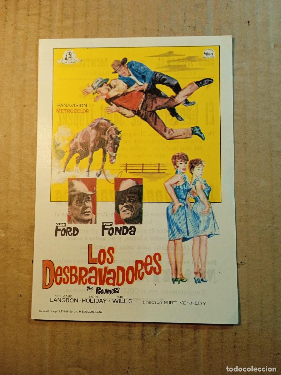Cine: FOLLETO DE MANO CON PUBLICIDAD LOS DESBRAVADORES
