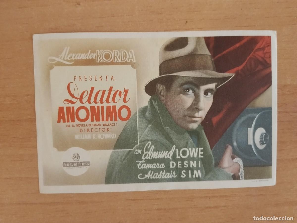 Cine: ROSA -PROGRAMA DE LA PELICULA --`RELATOR ANONIMO
