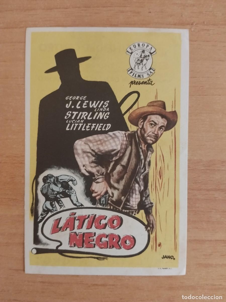 Cine: ROSA-PROGRAMA DE LA PELICULA --` LATIGO NEGRO ct