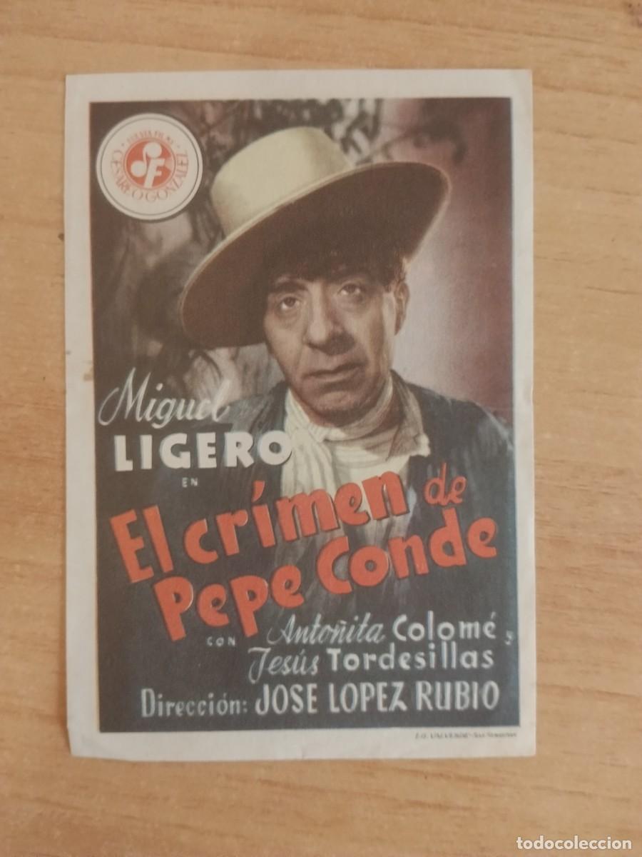 Cine: ROSA-PROGRAMA DE LA PELICULA --`EL CRIMEN DE PEPE CONDE ct