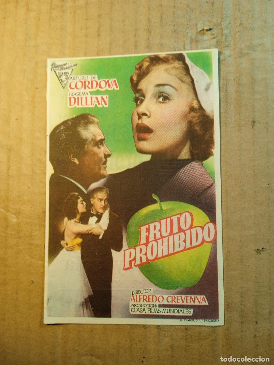 Cine: FOLLETO DE MANO CON PUBLICIDAD FRUTO PROHIBIDO