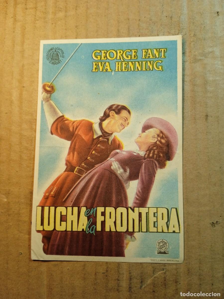  Flyers Publicitaires de films Anciens: FOLLETO DE MANO CON PUBLICIDAD LUCHA EN LA FRONTERA