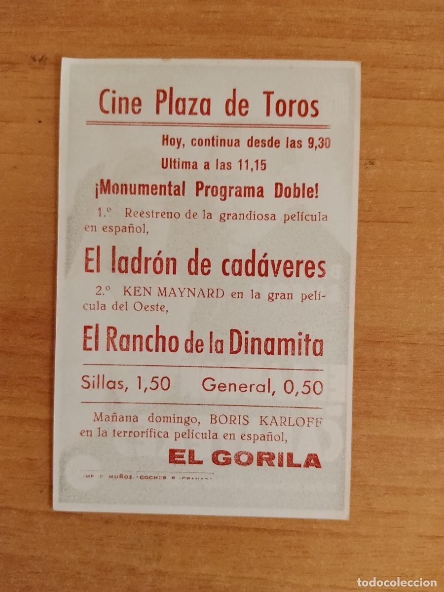 Cine: ROSA-PROGRAMA DE LA PELICULA --EL LADRON DE CADAVERES ct - Foto 2