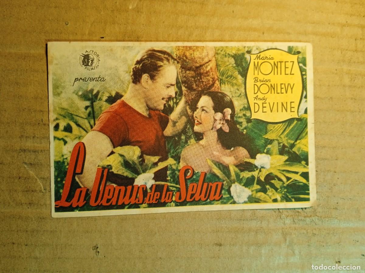 Cinema: FOLLETO DE MANO CON PUBLICIDAD LA VENUS DE LA SELVA
