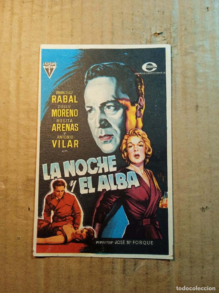 Cine: FOLLETO DE MANO CON PUBLICIDAD LA NOCHE Y EL ALBA