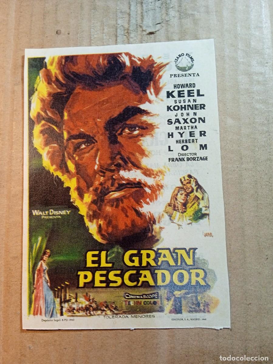 Cine: FOLLETO DE MANO CON PUBLICIDAD EL GRAN PESCADOR