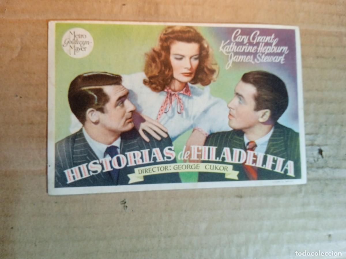 Cine: FOLLETO DE MANO CON PUBLICIDAD HISTORIAS DE FILADELFIA
