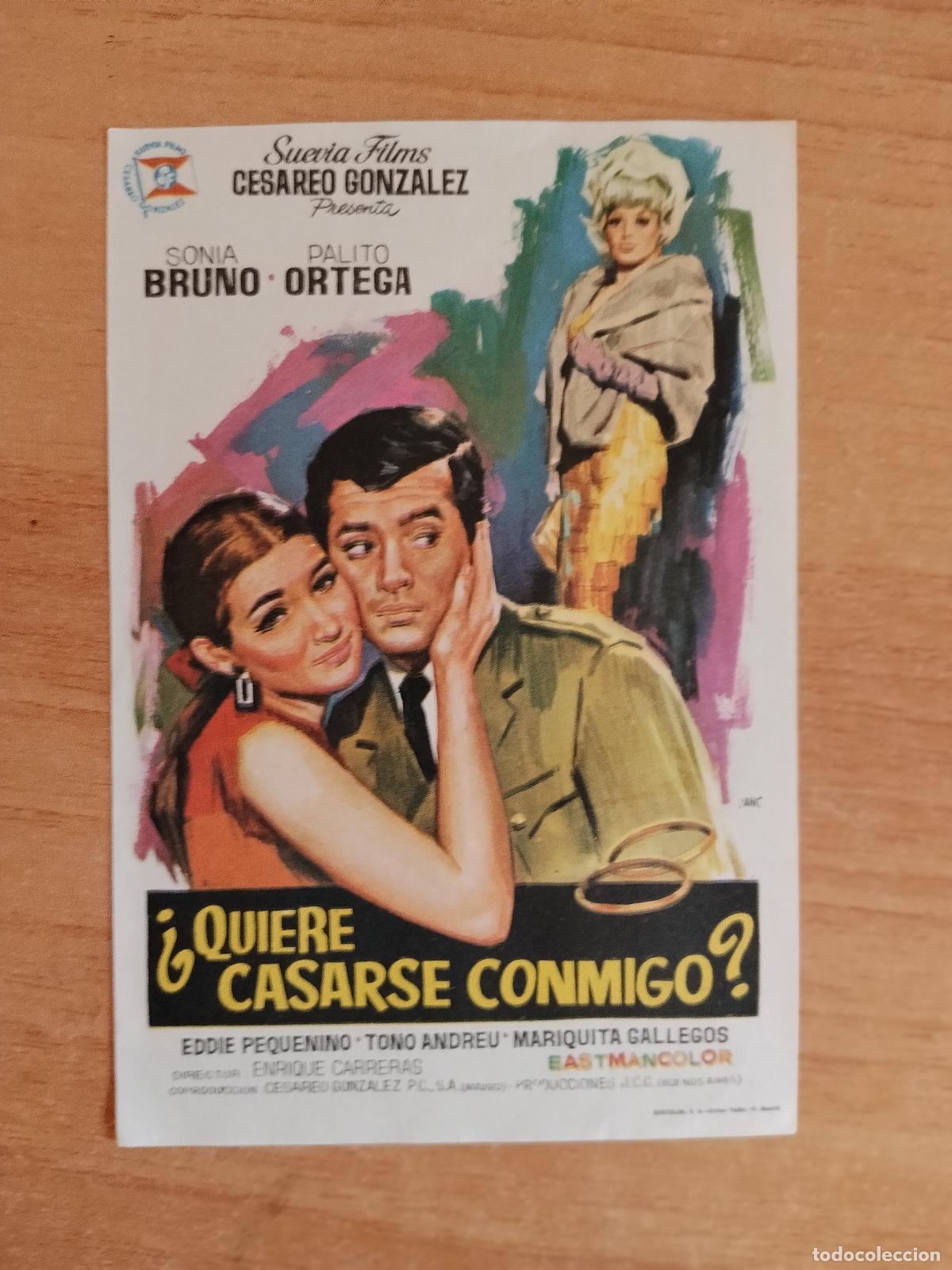 Cine: ROSA-PROGRAMA DE LA PELICULA --QUIERE CASARSE CONMIGO ?