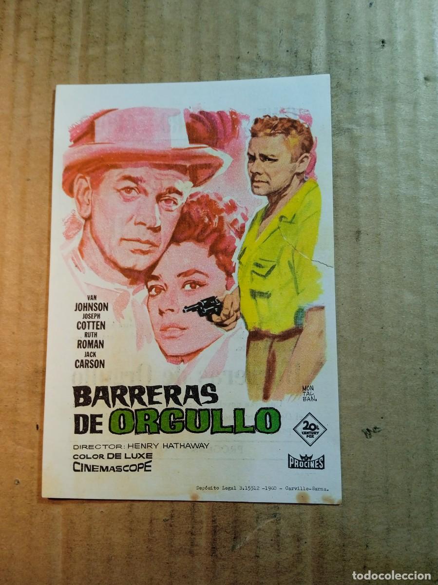 Cine: FOLLETO DE MANO CON PUBLICIDAD BARRERAS DE ORGULLO
