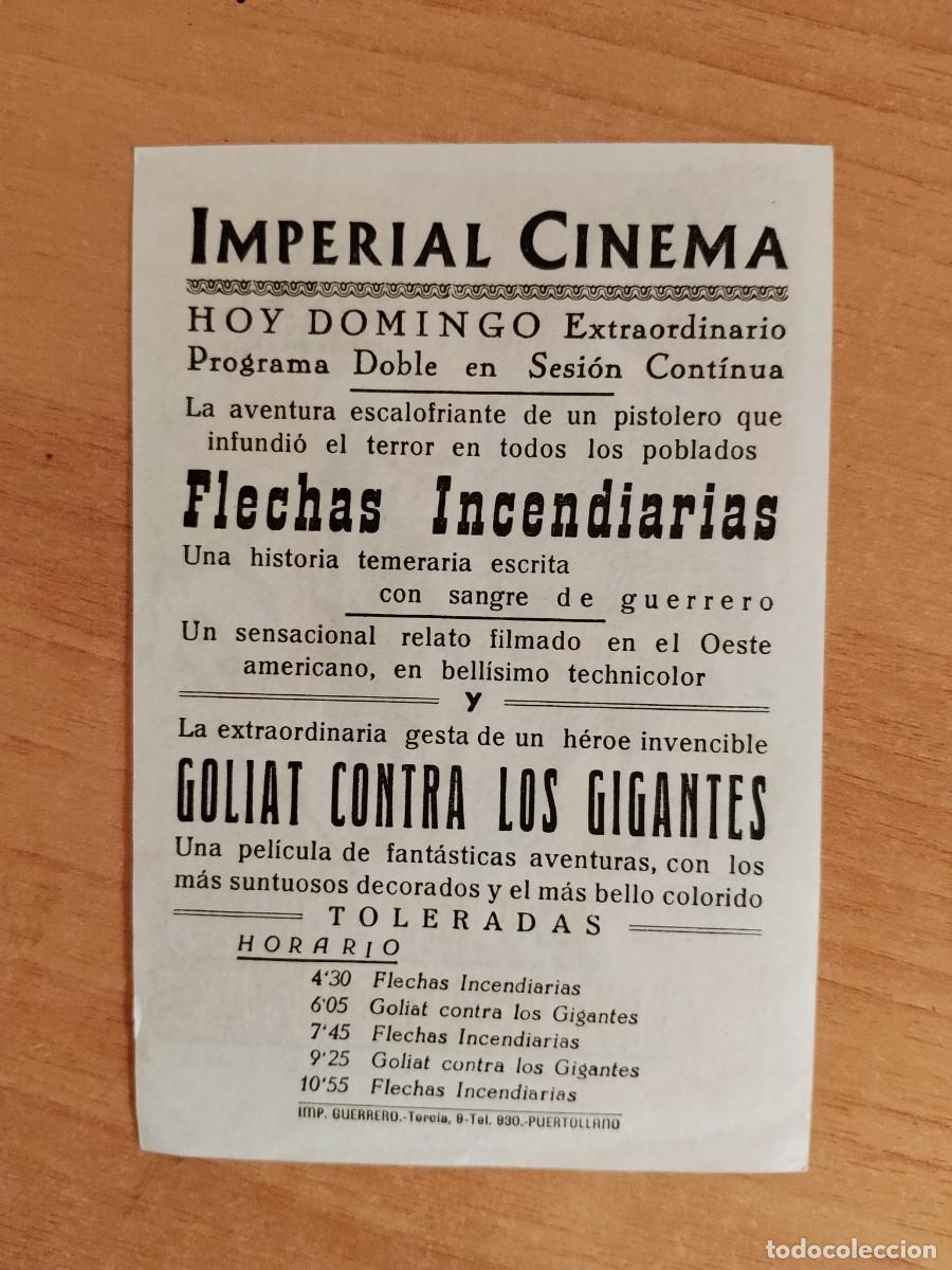 Cine: ROSA-PROGRAMA DE LA PELICULA --FLECHAS INCENDIARIAS ct - Foto 2