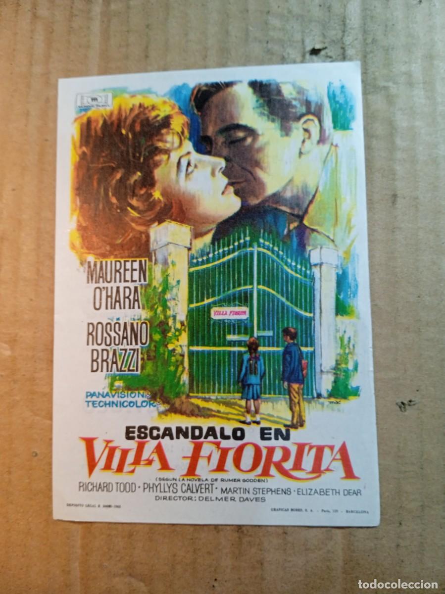 Cine: FOLLETO DE MANO CON PUBLICIDAD ESC&Aacute;NDALO EN VILLA FLORITA