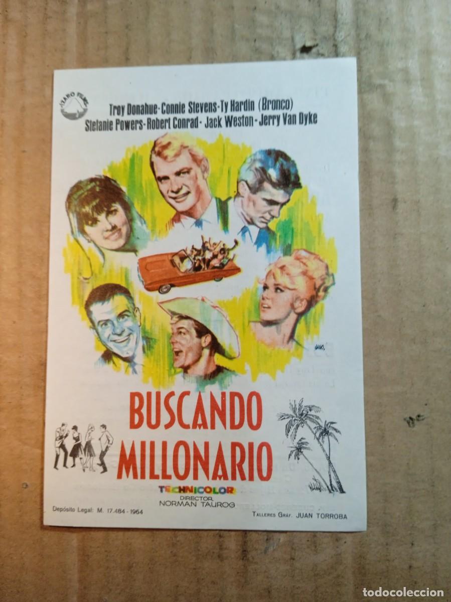 Cine: FOLLETO DE MANO CON PUBLICIDAD BUSCANDO MILLONARIO